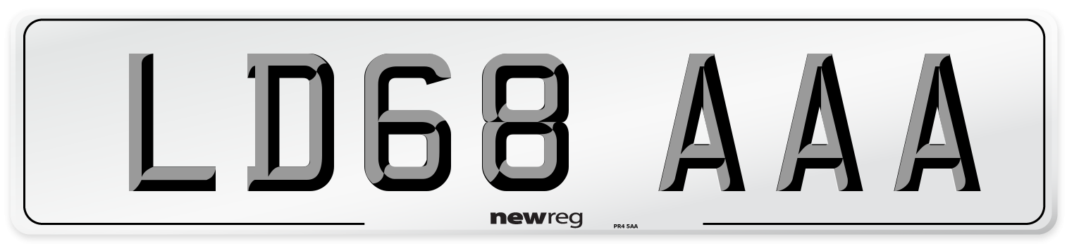 LD68 AAA Number Plate from New Reg